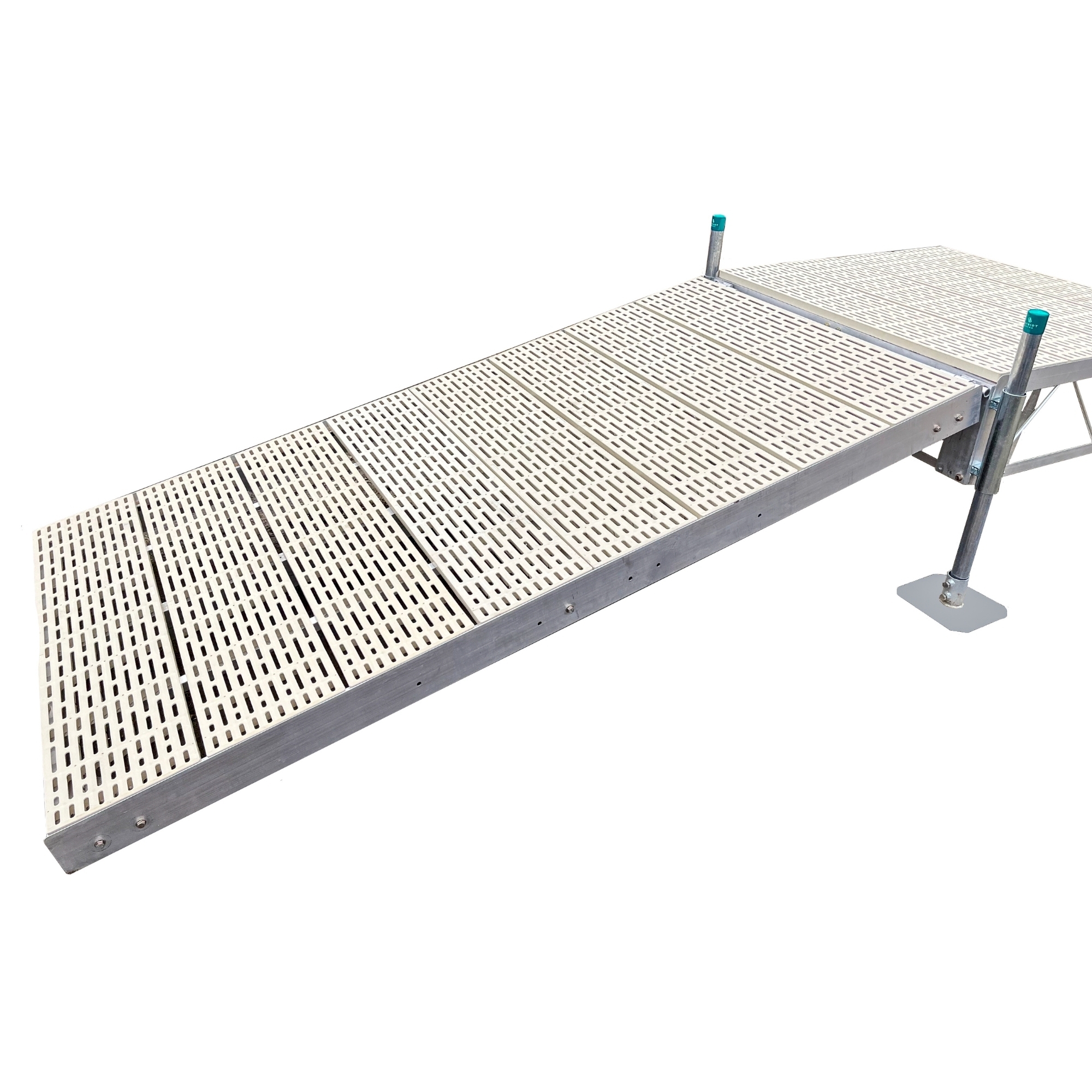 Patriot Docks 4'x8' Shore Ramp Kit for Truss Dock with Tan Poly